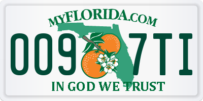 FL license plate 0097TI