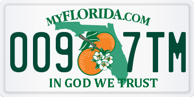 FL license plate 0097TM