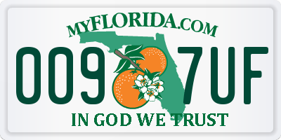 FL license plate 0097UF