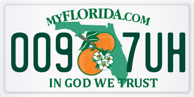 FL license plate 0097UH