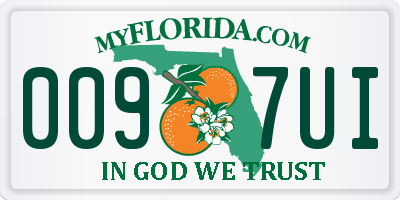 FL license plate 0097UI