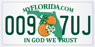 FL license plate 0097UJ