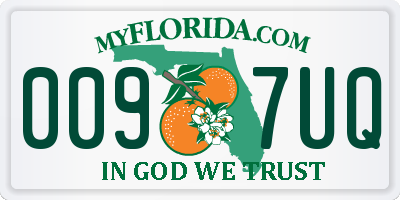 FL license plate 0097UQ