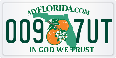 FL license plate 0097UT
