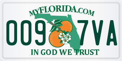 FL license plate 0097VA