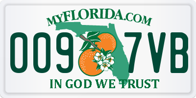 FL license plate 0097VB