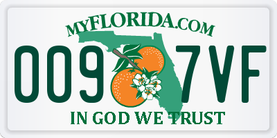 FL license plate 0097VF