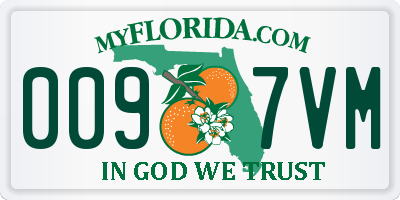 FL license plate 0097VM
