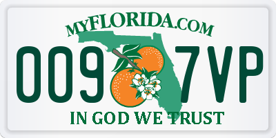 FL license plate 0097VP