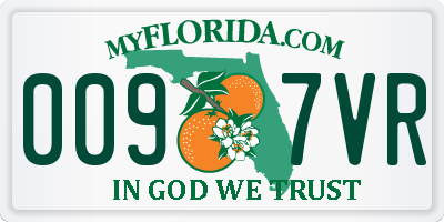 FL license plate 0097VR