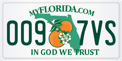 FL license plate 0097VS