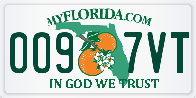 FL license plate 0097VT