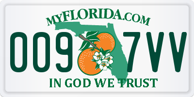 FL license plate 0097VV