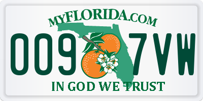 FL license plate 0097VW