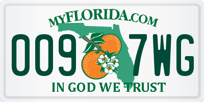 FL license plate 0097WG
