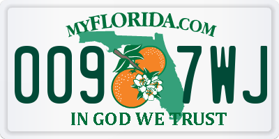 FL license plate 0097WJ