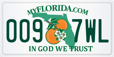FL license plate 0097WL