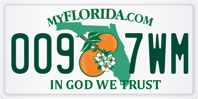 FL license plate 0097WM