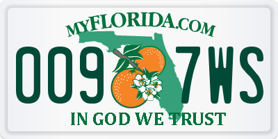 FL license plate 0097WS