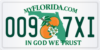 FL license plate 0097XI