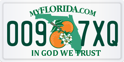 FL license plate 0097XQ