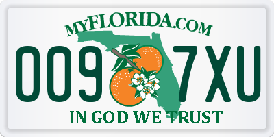 FL license plate 0097XU