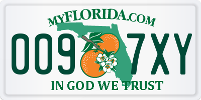 FL license plate 0097XY