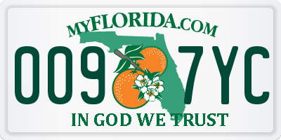 FL license plate 0097YC
