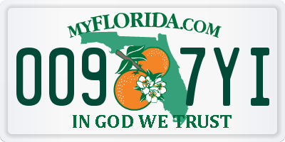 FL license plate 0097YI