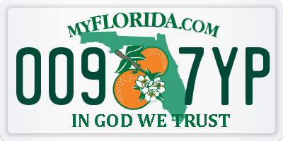 FL license plate 0097YP