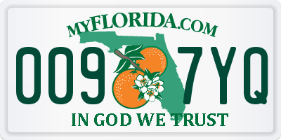FL license plate 0097YQ