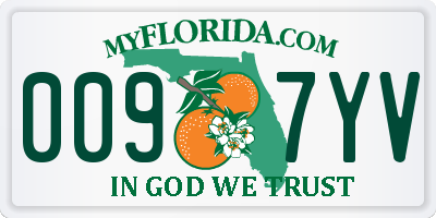 FL license plate 0097YV