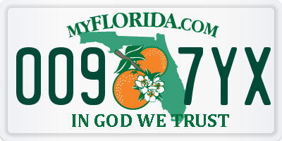 FL license plate 0097YX