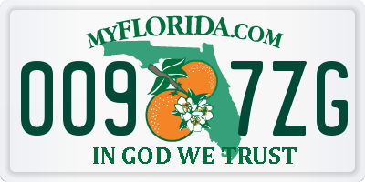 FL license plate 0097ZG