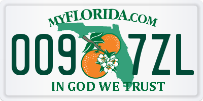 FL license plate 0097ZL