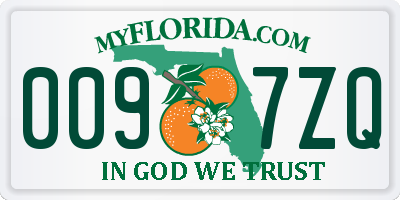 FL license plate 0097ZQ