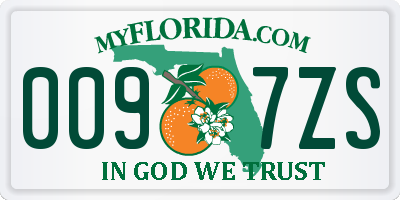 FL license plate 0097ZS