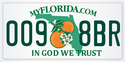 FL license plate 0098BR