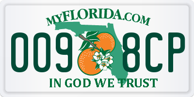 FL license plate 0098CP