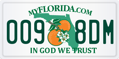 FL license plate 0098DM