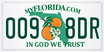 FL license plate 0098DR