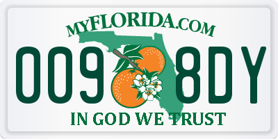FL license plate 0098DY
