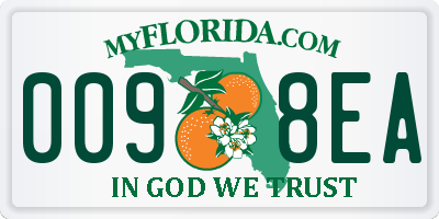 FL license plate 0098EA