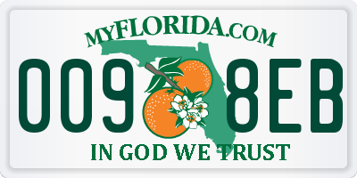 FL license plate 0098EB