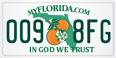 FL license plate 0098FG
