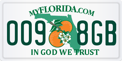 FL license plate 0098GB