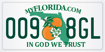 FL license plate 0098GL