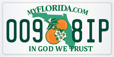 FL license plate 0098IP