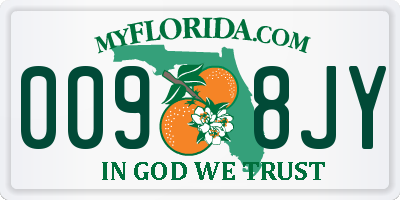 FL license plate 0098JY