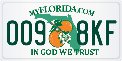 FL license plate 0098KF